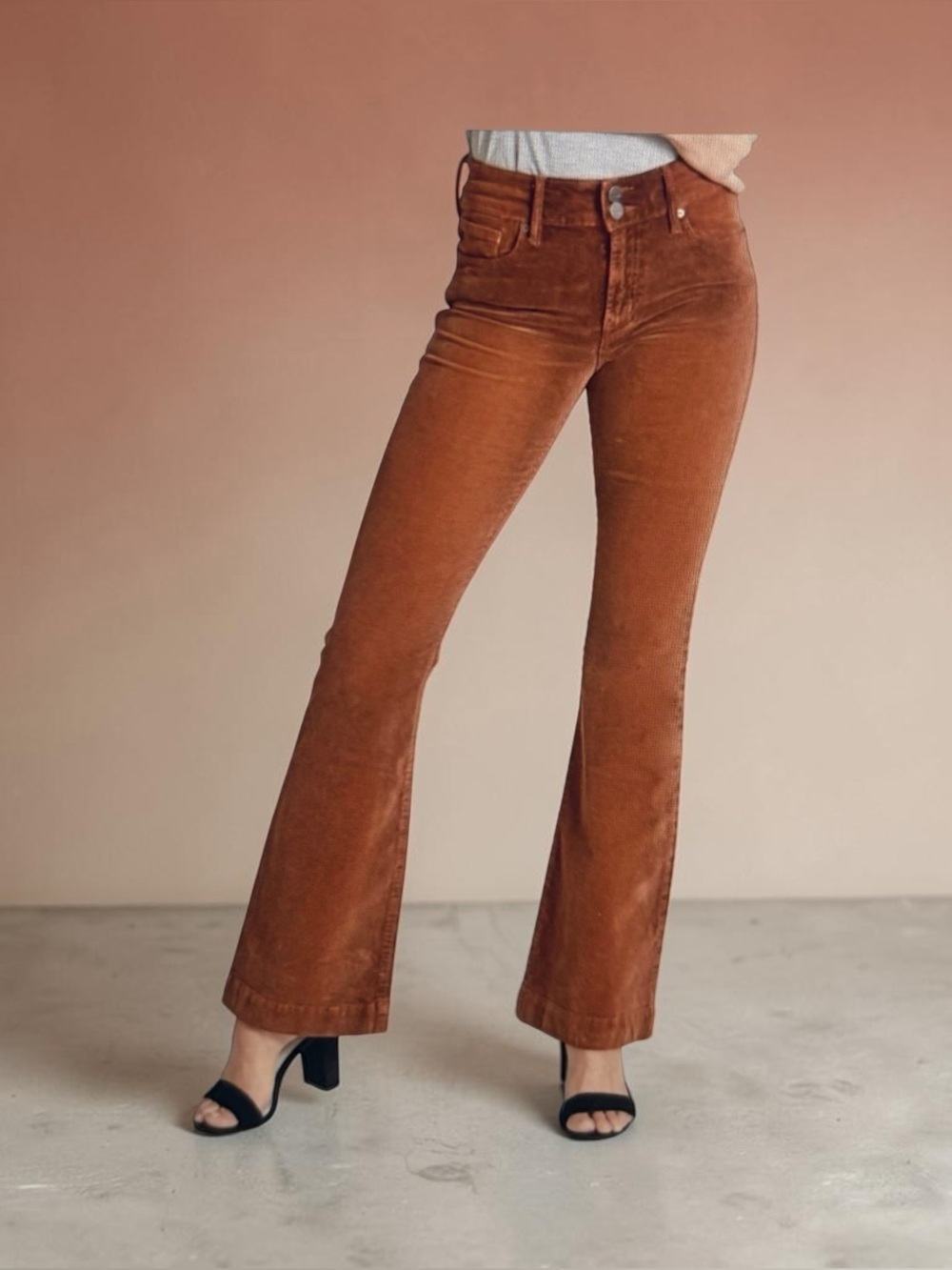 Dear John Sadie Flare Corduroy Pants Tuscan Spice Womens Size 29 NWT